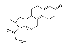 16alpha-ethyl-21-hydroxy-19-norpregna-4,9-diene-3,20-dione结构式