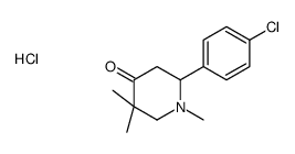 2-(4-chlorophenyl)-1,5,5-trimethylpiperidin-4-one,hydrochloride Structure