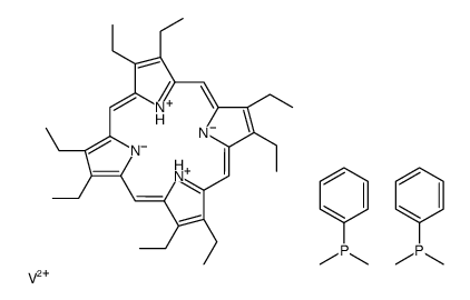 dimethyl(phenyl)phosphanium,2,3,7,8,12,13,17,18-octaethylporphyrin-22,24-diide,vanadium(2+) Structure