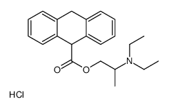 1-(9,10-dihydroanthracene-9-carbonyloxy)propan-2-yl-diethylazanium,chloride Structure