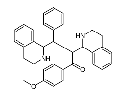 1-(4-methoxyphenyl)-3-phenyl-2,3-bis(1,2,3,4-tetrahydroisoquinolin-1-yl)propan-1-one结构式