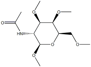 Methyl 2-(acetylamino)-2-deoxy-3-O,4-O,6-O-trimethyl-β-D-galactopyranoside结构式