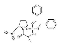 (2S)-1-[(2S)-2-[bis(phenylmethoxy)phosphorylamino]propanoyl]pyrrolidine-2-carboxylic acid结构式