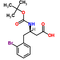 (R)-4-(2-溴苯基)-3-((叔丁氧羰基)氨基)丁酸结构式