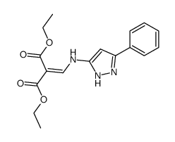 diethyl 2-[[(3-phenyl-5-pyrazolyl)amino]methylen]propandioate Structure
