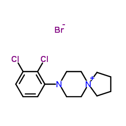 8-(2,3-dichlorophenyl)-8-aza-5-azoniaspiro[4,5]decane bromide Structure