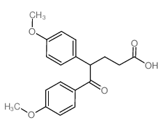 4,5-bis(4-methoxyphenyl)-5-oxopentanoic acid (en)Benzenepentanoic acid, 4-methoxy-.γ.-(4-methoxyphenyl)-.δ.-oxo- (en)结构式