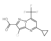 3-chloro-5-cyclopropyl-7-(trifluoromethyl)pyrazolo[1,5-a]pyrimidine-2-carboxylic acid Structure
