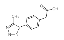 Benzeneacetic acid, 4-(5-methyl-1H-tetrazol-1-yl)- (9CI) Structure