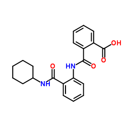 2-{[2-(Cyclohexylcarbamoyl)phenyl]carbamoyl}benzoic acid Structure