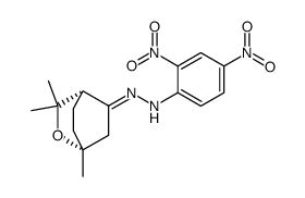 N-(2,4-Dinitro-phenyl)-N'-[(1R,4S)-1,3,3-trimethyl-2-oxa-bicyclo[2.2.2]oct-(5Z)-ylidene]-hydrazine Structure