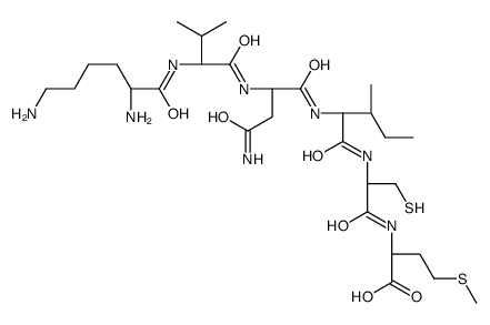 (2S)-2-[[(2R)-2-[[(2S,3S)-2-[[(2S)-4-amino-2-[[(2S)-2-[[(2S)-2,6-diaminohexanoyl]amino]-3-methylbutanoyl]amino]-4-oxobutanoyl]amino]-3-methylpentanoyl]amino]-3-sulfanylpropanoyl]amino]-4-methylsulfanylbutanoic acid结构式