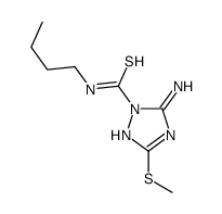 5-amino-N-butyl-3-methylsulfanyl-1,2,4-triazole-1-carbothioamide结构式