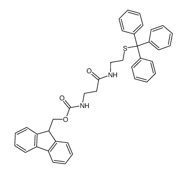 3-[N-(9-fluorenyl)methyloxycarbonylamino]-N-(2-tritylsulfanyl-ethyl)-propionamide结构式