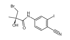 (2R)-N-(4'-cyano-3'-iodophenyl)-3-bromo-2-hydroxy-2-methylpropanamide结构式