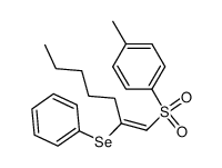 (E)-2-(phenylseleno)-1-(p-toluenesulfonyl)heptene结构式