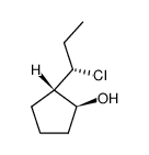 trans-2-(1-chloropropyl)cyclopentanol结构式