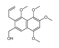 (4,5,6,8-tetramethoxy-3-prop-2-enylnaphthalen-2-yl)methanol Structure