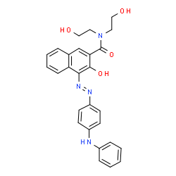 3-hydroxy-N,N-bis(2-hydroxyethyl)-4-[[4-(phenylamino)phenyl]azo]naphthalene-2-carboxamide Structure