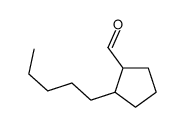 2-pentylcyclopentane-1-carbaldehyde Structure