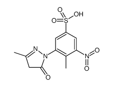 Benzenesulfonic acid, 3-(4,5-dihydro-3-methyl-5-oxo-1H-pyrazol-1-yl)-4-methyl-5-nitro结构式