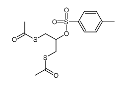 S-[3-acetylsulfanyl-2-(4-methylphenyl)sulfonyloxypropyl] ethanethioate结构式