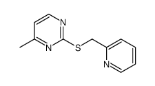 4-methyl-2-(pyridin-2-ylmethylsulfanyl)pyrimidine结构式