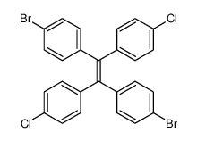 1,2-bis-(4-bromo-phenyl)-1,2-bis-(4-chloro-phenyl)-ethene结构式