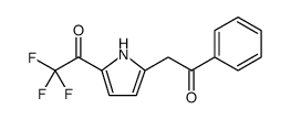 Ethanone, 2,2,2-trifluoro-1-[5-(2-oxo-2-phenylethyl)-1H-pyrrol-2-yl] Structure