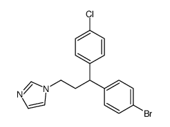 1-[3-(4-bromophenyl)-3-(4-chlorophenyl)propyl]imidazole结构式