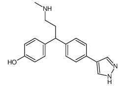 4-[3-(methylamino)-1-[4-(1H-pyrazol-4-yl)phenyl]propyl]phenol结构式