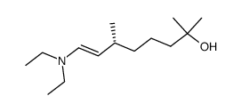 (E)-N,N-diethyl-7-hydroxy-3,7-dimethyl-1-octenylamine结构式