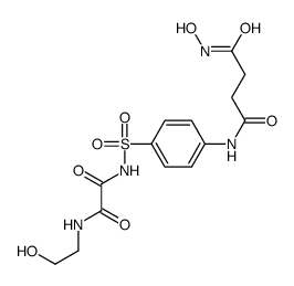 N'-hydroxy-N-[4-[[2-(2-hydroxyethylamino)-2-oxoacetyl]sulfamoyl]phenyl]butanediamide结构式