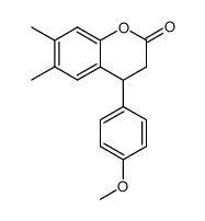6,7-dimethyl-4-(4'-methoxyphenyl)-3,4-dihydrocoumarin Structure