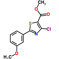 Methyl 4-chloro-2-(3-methoxyphenyl)-1,3-thiazole-5-carboxylate结构式