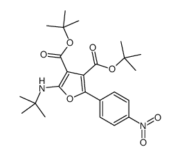3,4-Furandicarboxylic acid,2-[(1,1-dimethylethyl)amino]-5-(4-nitrophenyl)-,bis(1,1-dimethylethyl) ester (9CI) structure