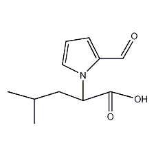 2-(2-甲酰-1-吡咯基)-4-甲基戊酸结构式