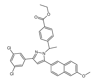 (S)-ethyl 4-(1-(3-(3,5-dichlorophenyl)-5-(6-Methoxynaphthalen-2-yl)-1H-pyrazol-1-yl)ethyl)benzoate picture