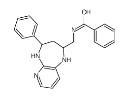 2-Benzoylaminomethylene-4-phenyl-1H-tetrahydro-6-azabenzo-1,5-diazepin e结构式