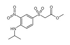 Acetic acid, 2-[[4-[(1-methylethyl)amino]-3-nitrophenyl]sulfonyl]-, methyl ester Structure