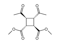 dimethyl (1R,2R,3S,4S)-3,4-diacetylcyclobutane-1,2-dicarboxylate结构式