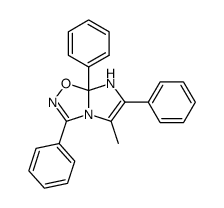5-methyl-3,6,7a-triphenyl-7,7a-dihydroimidazo(1,2-d)-1,2,4-oxadiazole结构式