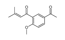 1-(5-acetyl-2-methoxyphenyl)-3-methylbut-2-en-1-one结构式