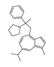 1-[2-(7-Isopropyl-1-methyl-azulen-4-yl)-1-methyl-1-phenyl-ethyl]-pyrrolidine结构式