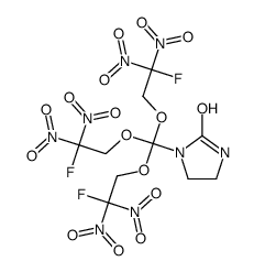 1-[tris(2-fluoro-2,2-dinitroethoxy)methyl]imidazolidin-2-one结构式