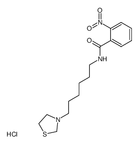 2-Nitro-N-(6-thiazolidin-3-yl-hexyl)-benzamide; hydrochloride Structure