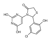 2-(5-Chloro-2-hydroxy-phenyl)-3-(2,6-dihydroxy-pyrimidin-4-yl)-thiazolidin-4-one Structure