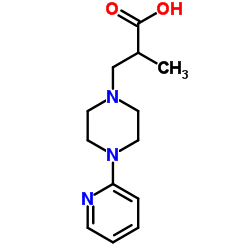 2-METHYL-3-(4-PYRIDIN-2-YL-PIPERAZIN-1-YL)-PROPIONIC ACID结构式