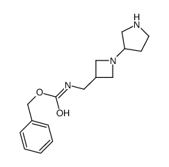 (1-吡咯烷-3-基-氮杂啶-3-甲基)-氨基甲酸苄酯结构式