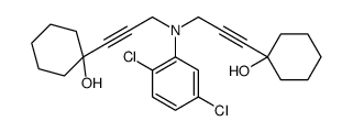 1-[3-[2,5-dichloro-N-[3-(1-hydroxycyclohexyl)prop-2-ynyl]anilino]prop-1-ynyl]cyclohexan-1-ol Structure